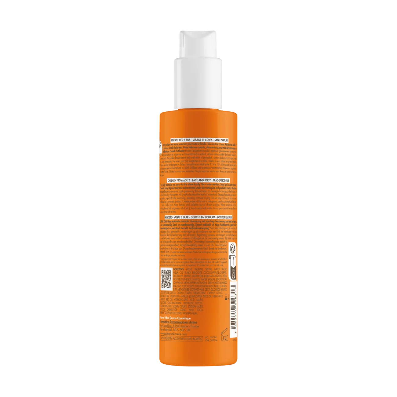 Avène Bardzo wysoka ochrona przeciwsłoneczna spray dla dzieci SPF 50+, 200 ml