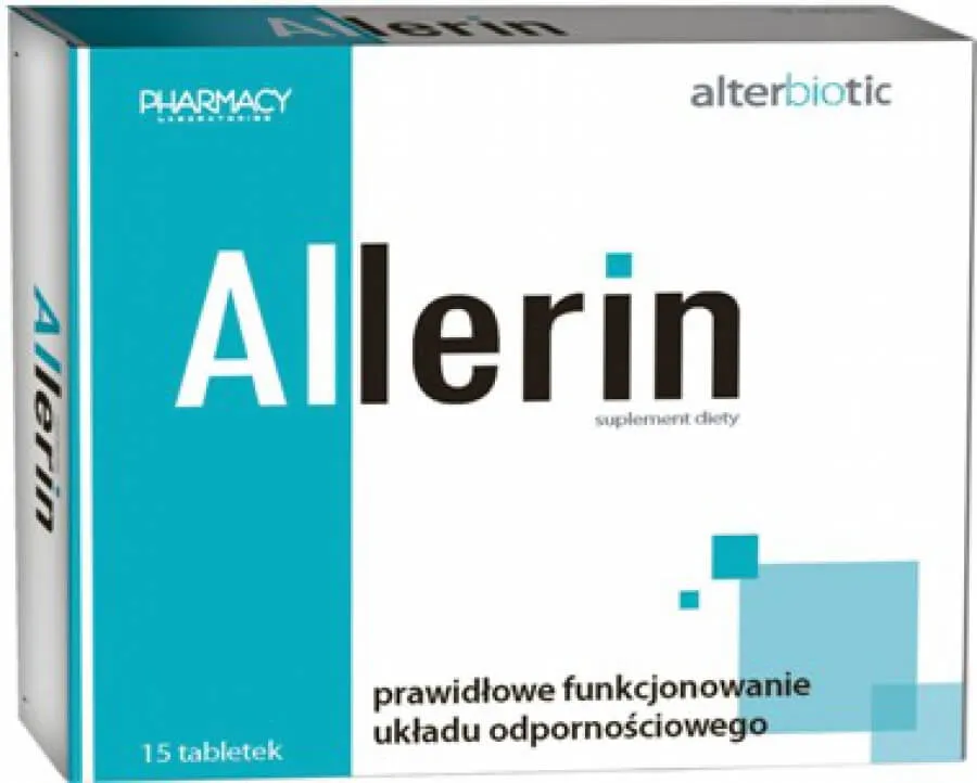 Allerin, suplement diety, 15 tabletek