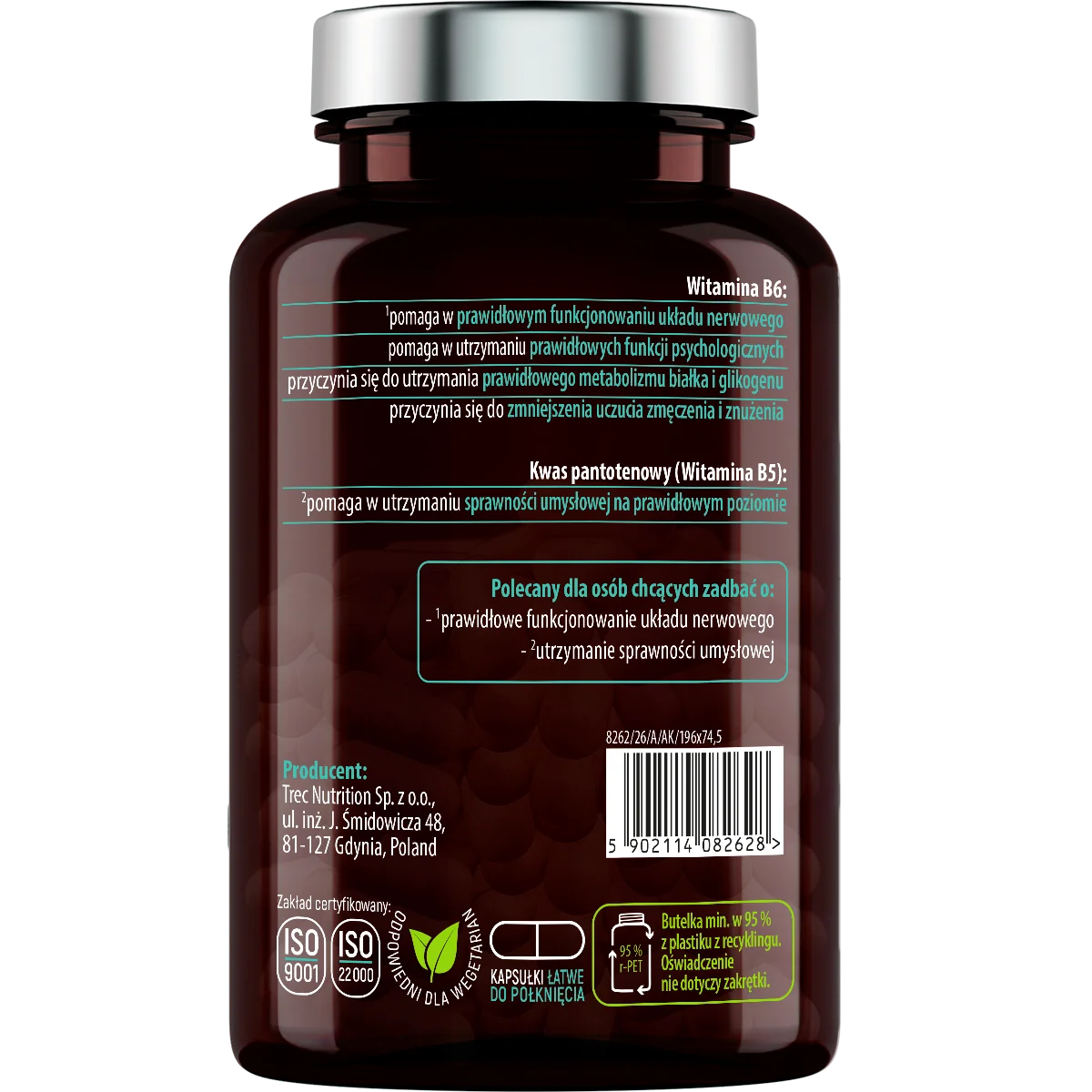 Essensey Kreatyna Monohydrat + B5, B6 90 kapsułek