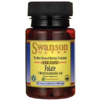 Swanson Folian Quatrefolic 400mcg, suplement diety, 30 kapsułek 