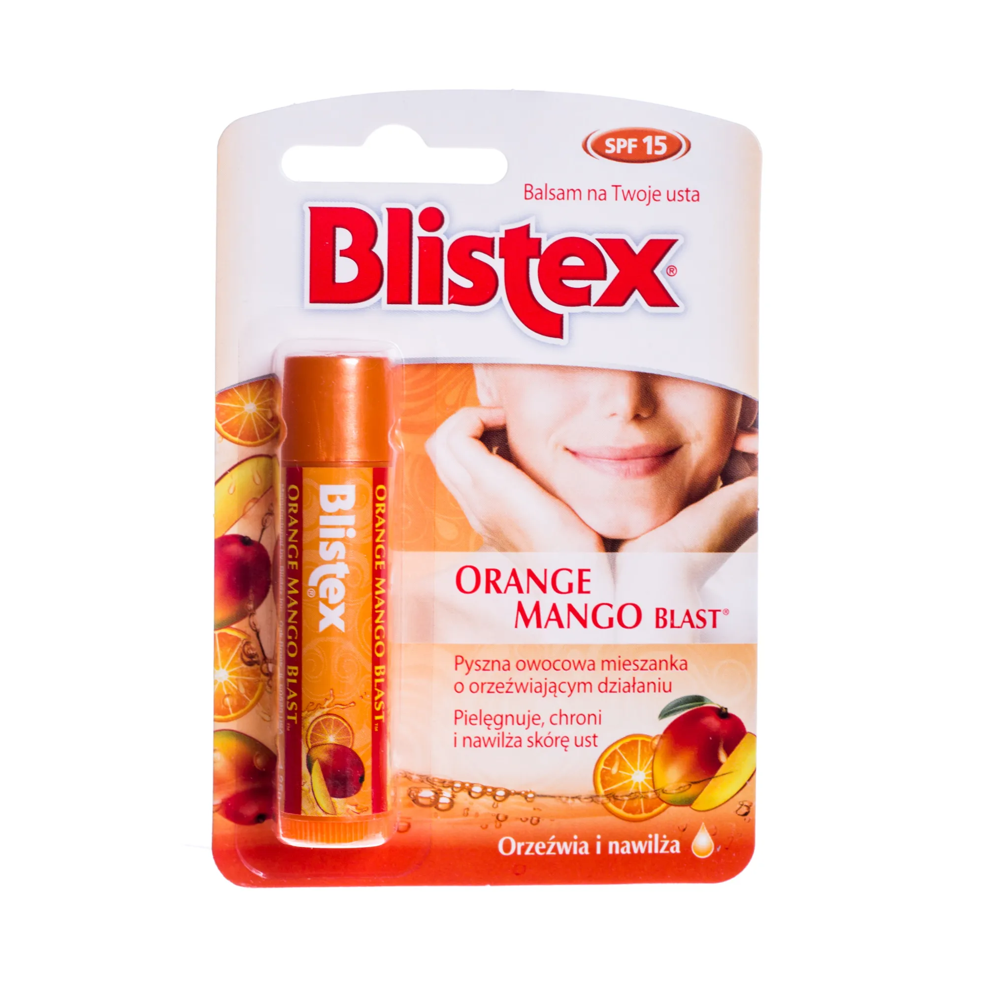 Blistex Orange Mango, owocowy balsam do ust w sztyfcie, 4,25 g 