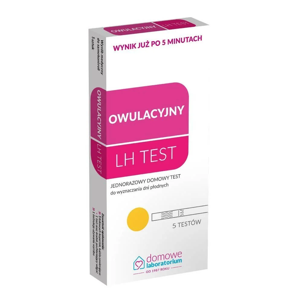 LH test owulacyjny jednorazowy domowy test, 5 sztuk
