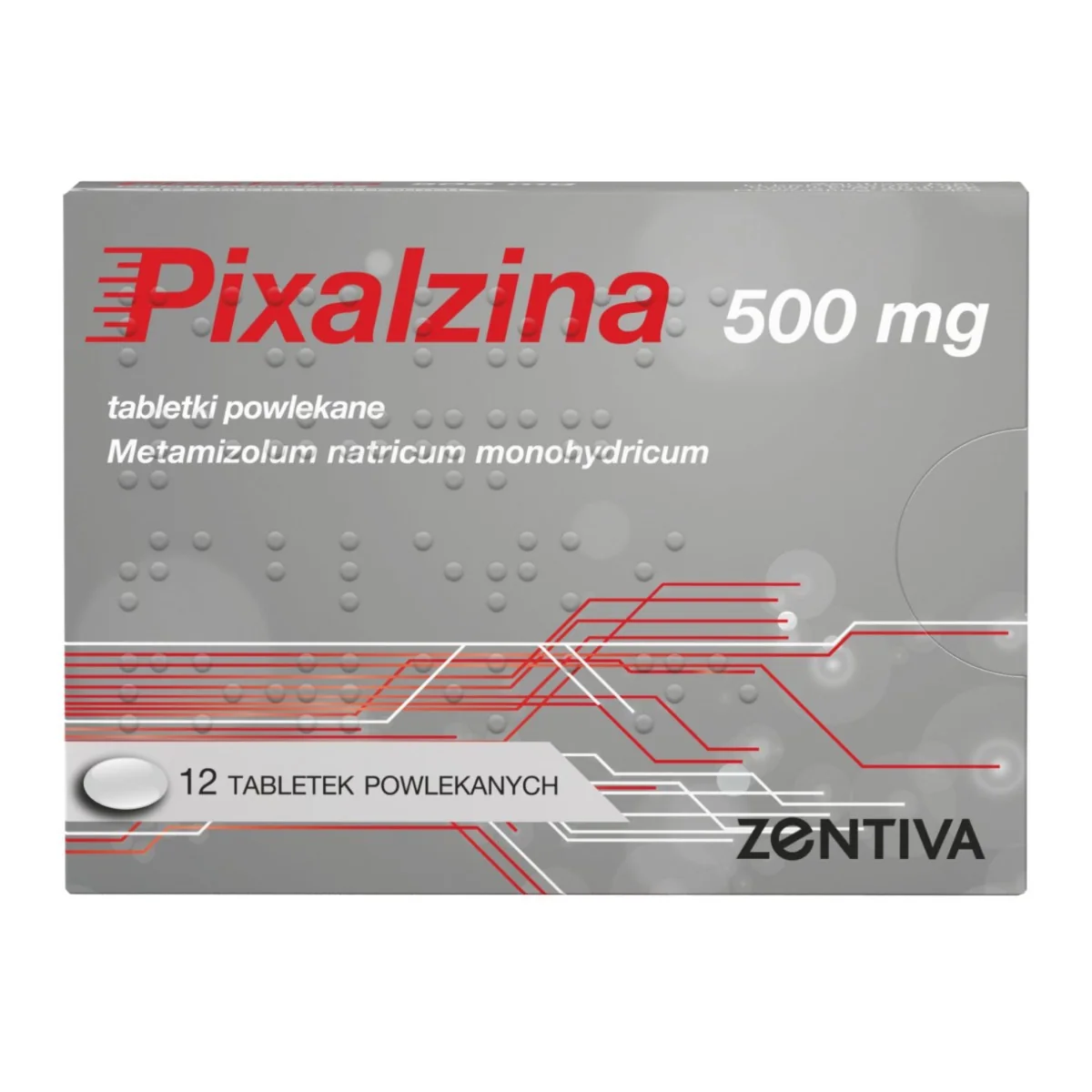 Pixalzina 500 mg 12 tabletek powlekanych
