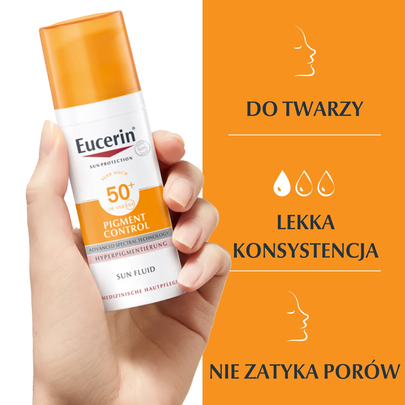 Eucerin Sun Pigment Control SPF 50+ fluid przeciw przebarwieniom do twarzy, 50 ml