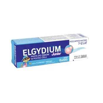 Elgydium Junior, pasta do zębów w postaci żelu, smak Bubble, 50 ml 