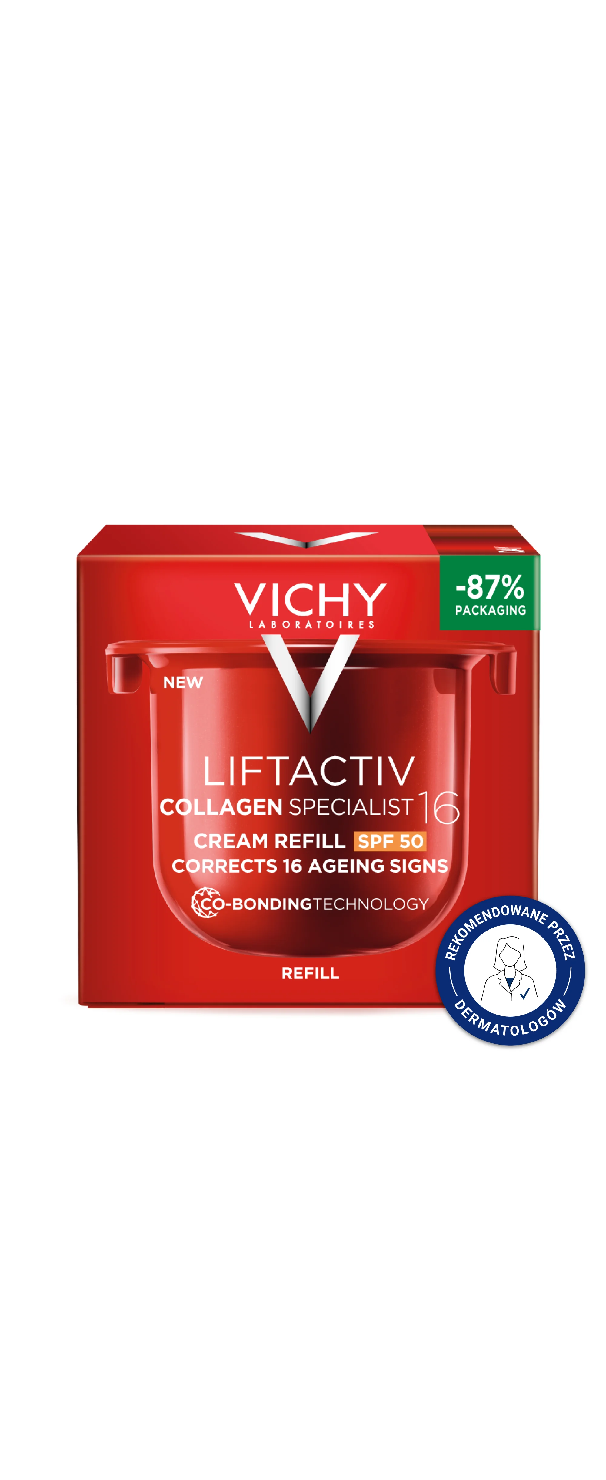 Vichy Liftactiv Collagen 16 SPF 50 krem, wkład uzupełniający, 50 ml