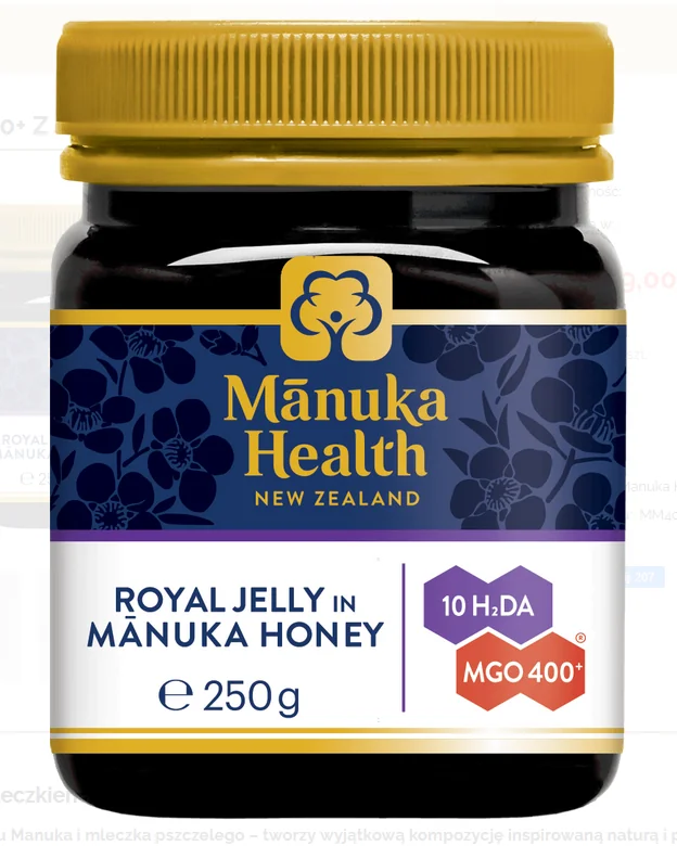 Manuka Health miód manuka MGO™ 400+ nektarowy z mleczkiem pszczelim, 250 g