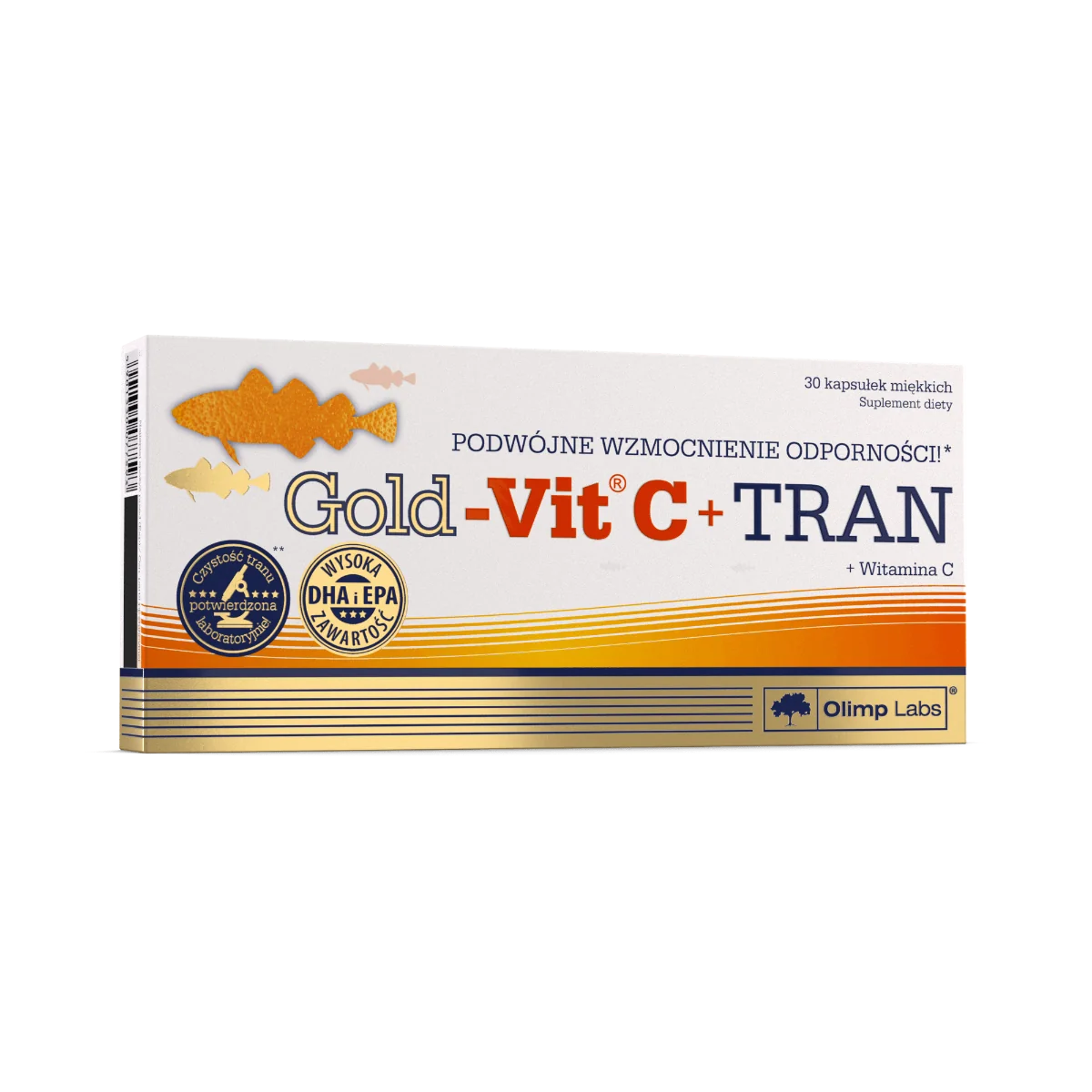 Gold-Vit C + Tran suplement diety, 30 kapsułek