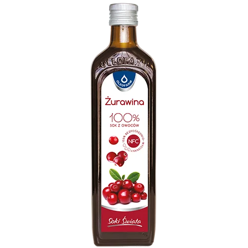 Oleofarm ŻuraVital sok z żurawiny 100%, 490 ml