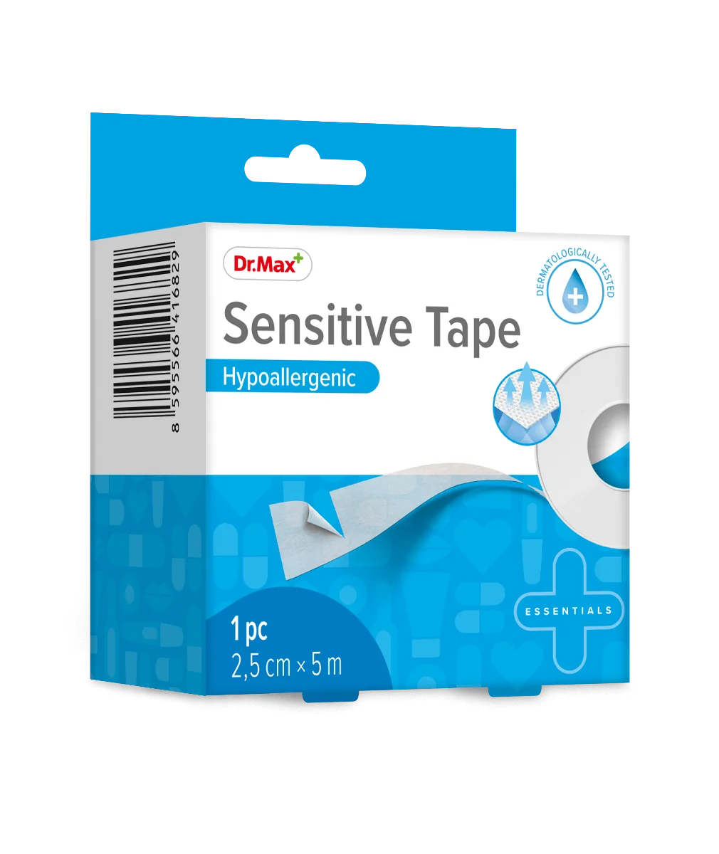 Sensitive Tape Dr.Max hipoalergiczny przylepiec na rolce 2,5 cm x 5 m, 1 szt.
