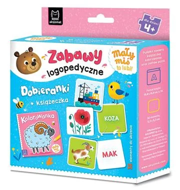 Mały Miś to lubi! Zabawy logopedyczne dobieranki + książeczka