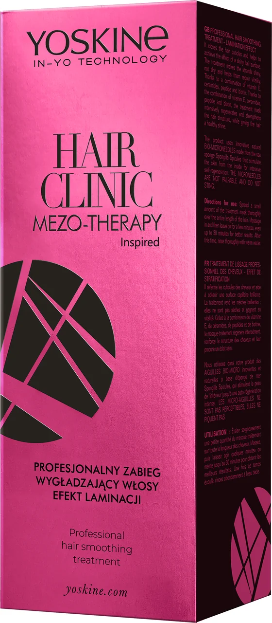 Yoskine Hair Clinic Mezo-Therapy profesjonalny zabieg wygładzający włosy - efekt laminacji, 200 ml