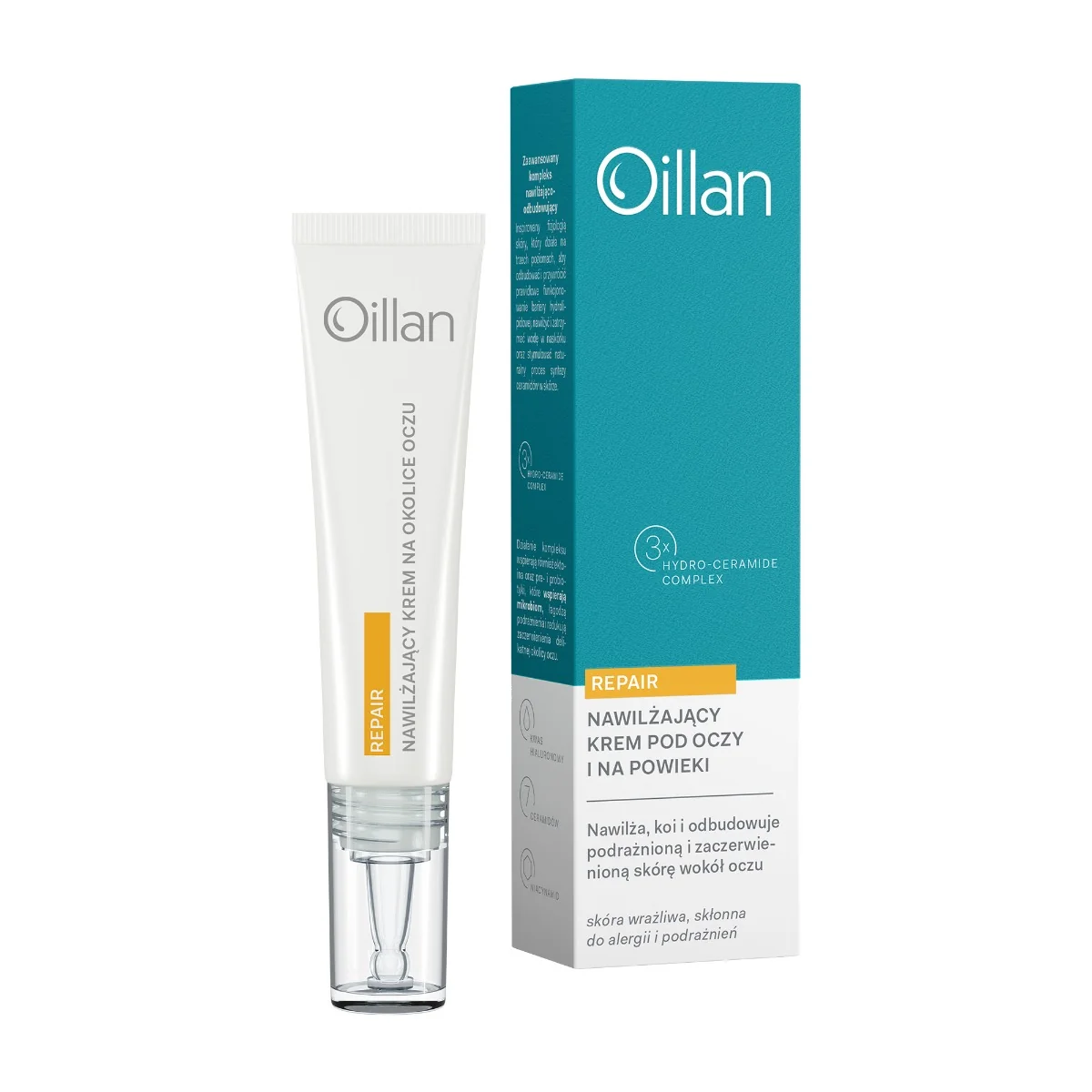 Oillan Repair nawilżający krem pod oczy i na powieki, 15 ml
