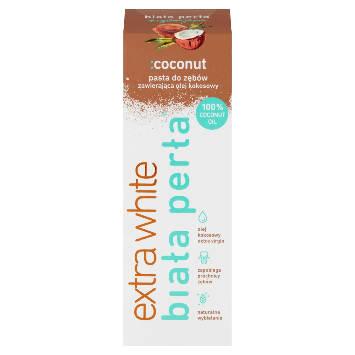 Biała Perła Coconut wybielająca pasta do zębów z olejem z kokosa, 75 ml