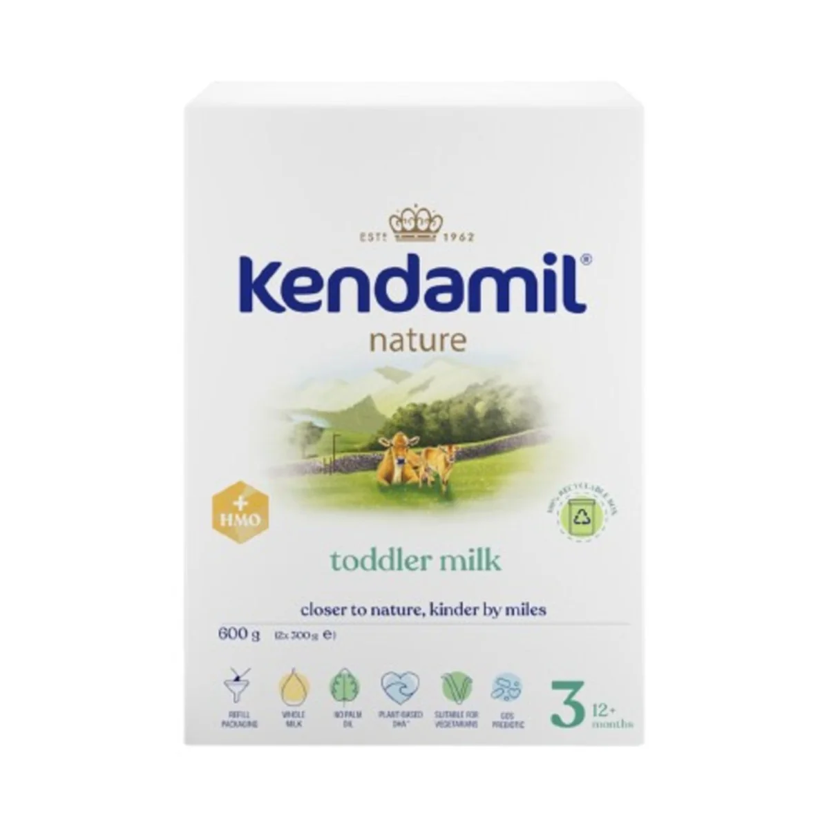 Kendamil® Nature 3 HMO+ mleko dla dzieci 12m+, 600 g