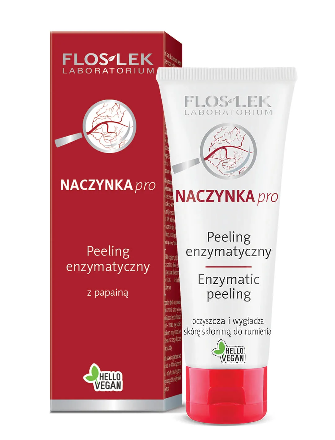 Floslek, peeling enzymatyczny do cery naczynkoweji wrażliwej, 50 ml