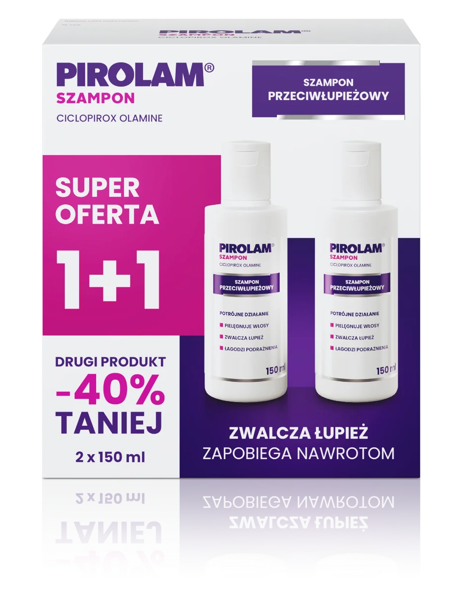 Zestaw Pirolam szampon przeciwłupieżowy, 2 x 150 ml