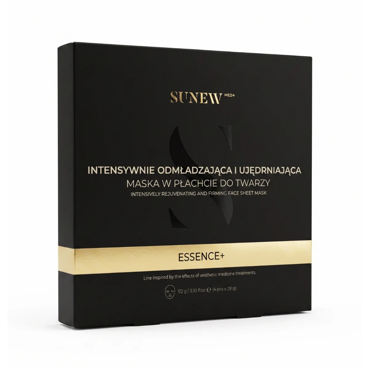 SunewMed+ ESSENCE+ intensywnie odmładzająca i ujędrniająca maska w płachcie do twarzy, 4 sztuki