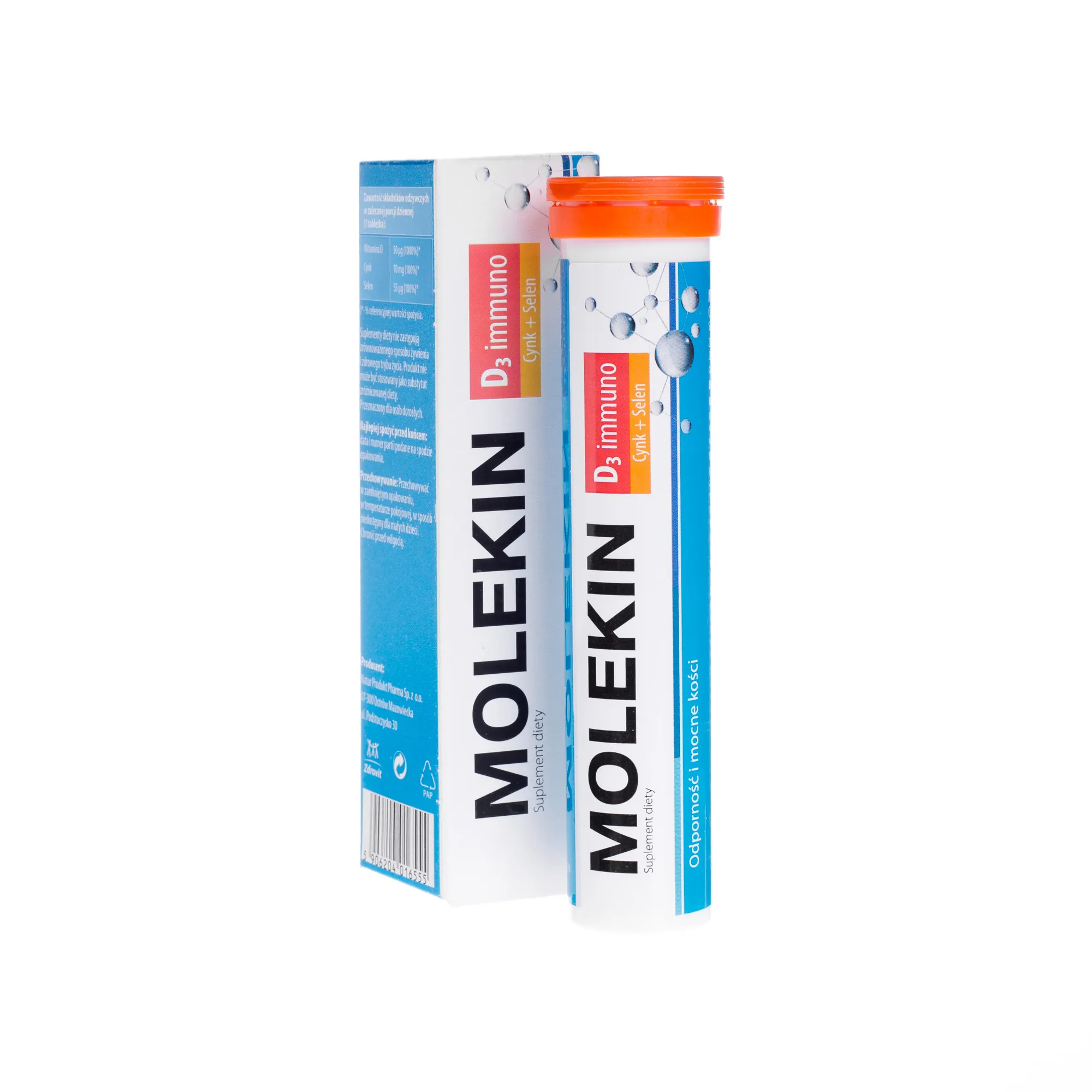 Molekin D3 Immuno, suplement diety, 20 tabletek musujących 