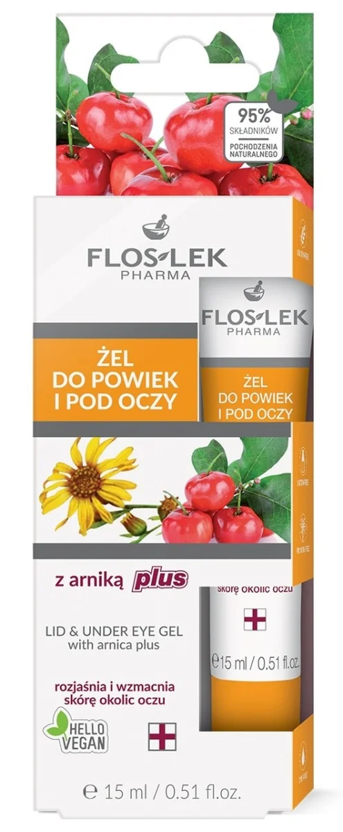 Floslek Arnika żel do powiek i pod oczy, 15 ml