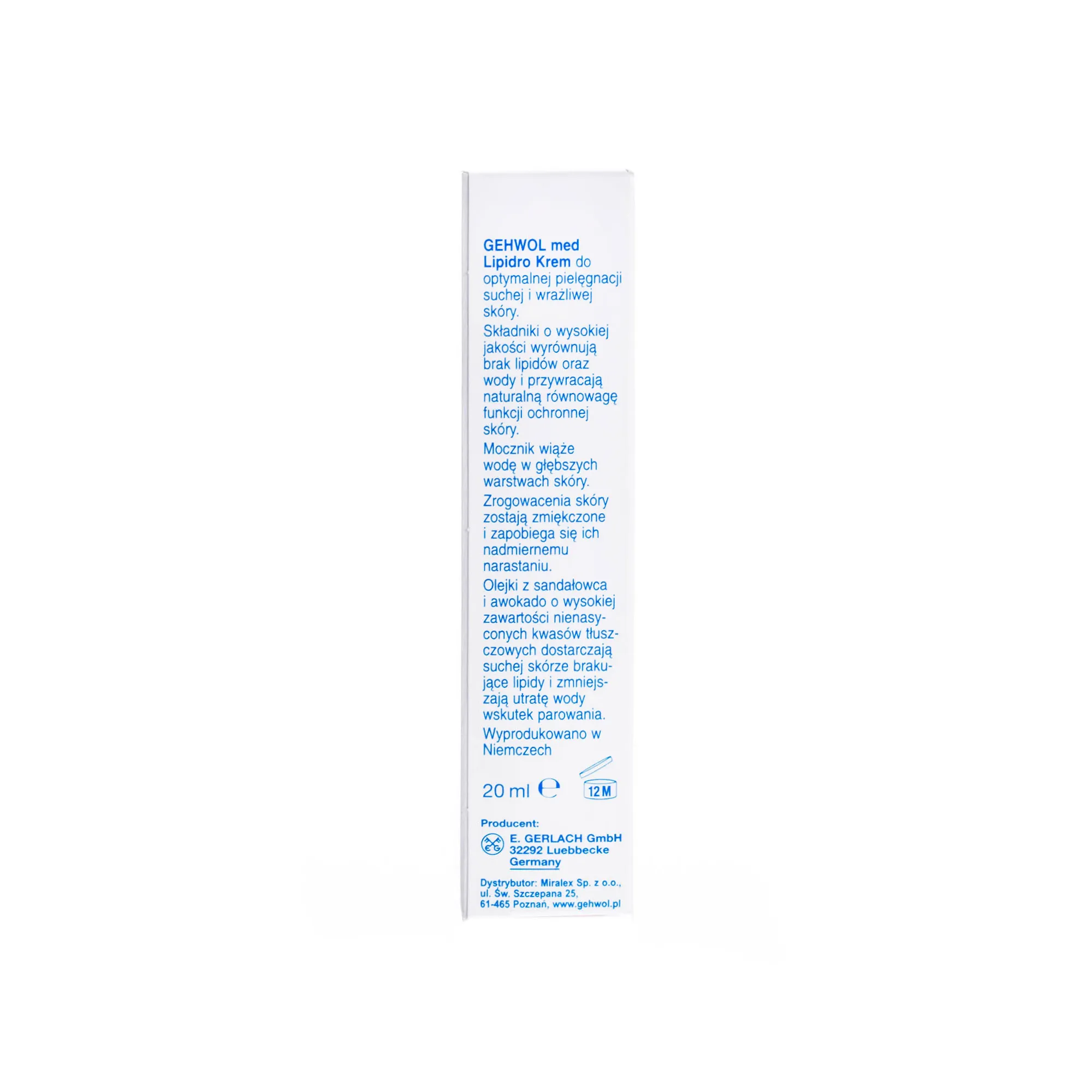 GEHWOL Lipidro- intensywna pielęgnacja suchej skóry stóp, 20 ml 