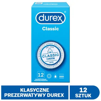 Durex Classic, prezerwatywy, 12 sztuk 