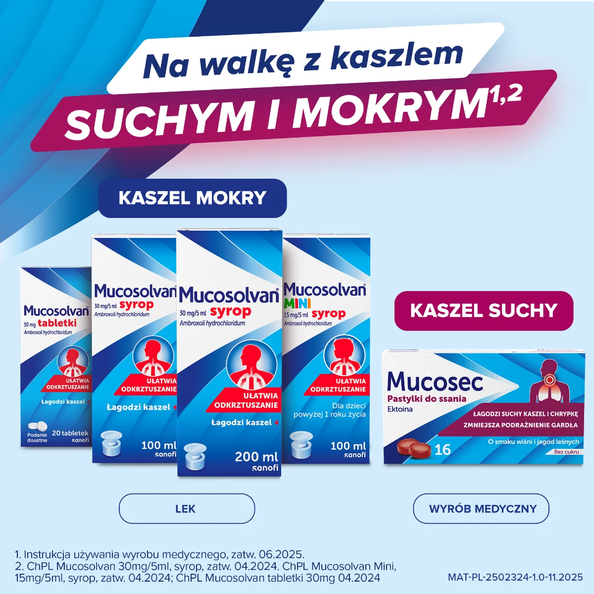Mucosec 16 pastylek do ssania