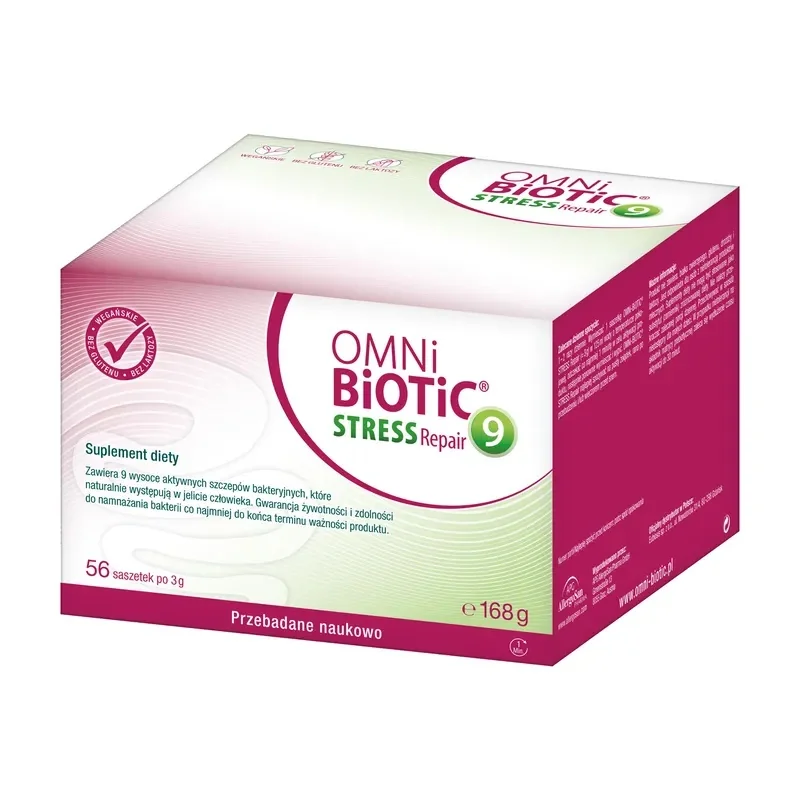 OMNi-BiOTiC® STRESS Repair 9 suplement diety, proszek w saszetkach, 56 szt. x 3 g