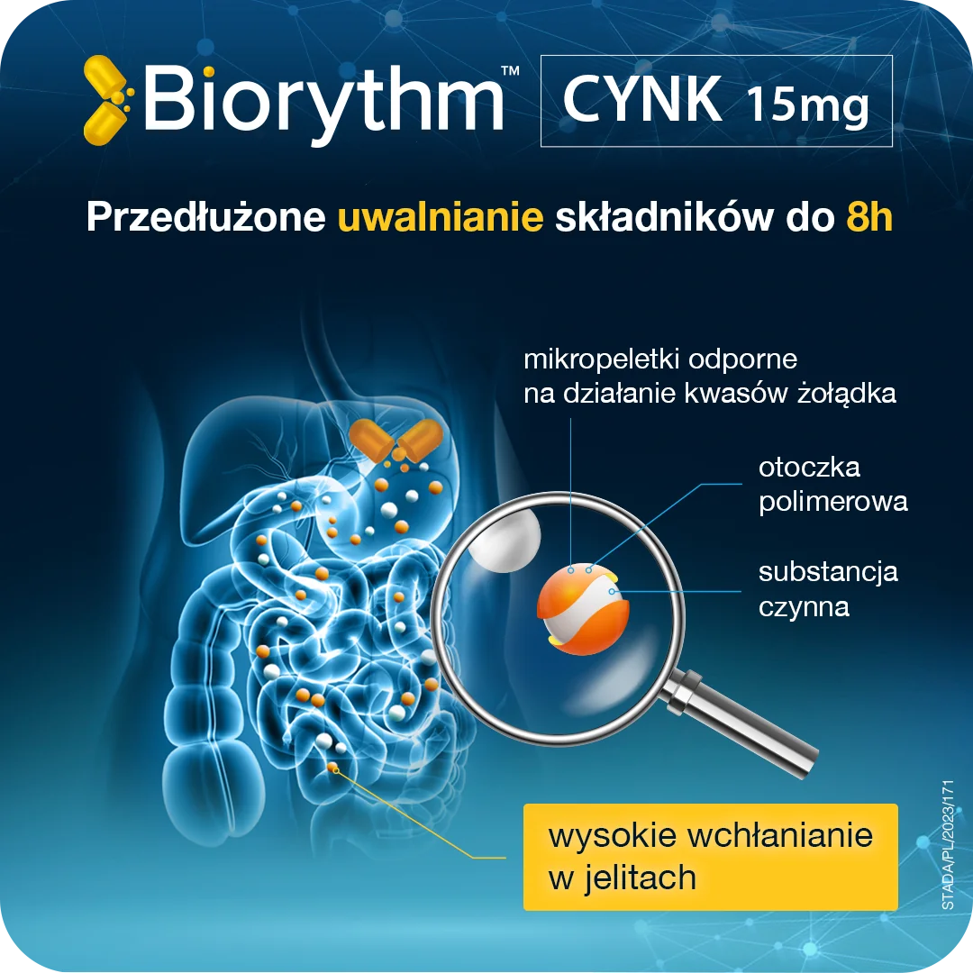 BIOrythm Cynk 15 mg 30 kapsułek