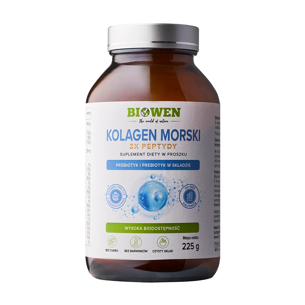 BIOWEN Kolagen Morski 3x peptydy proszek, 225 g