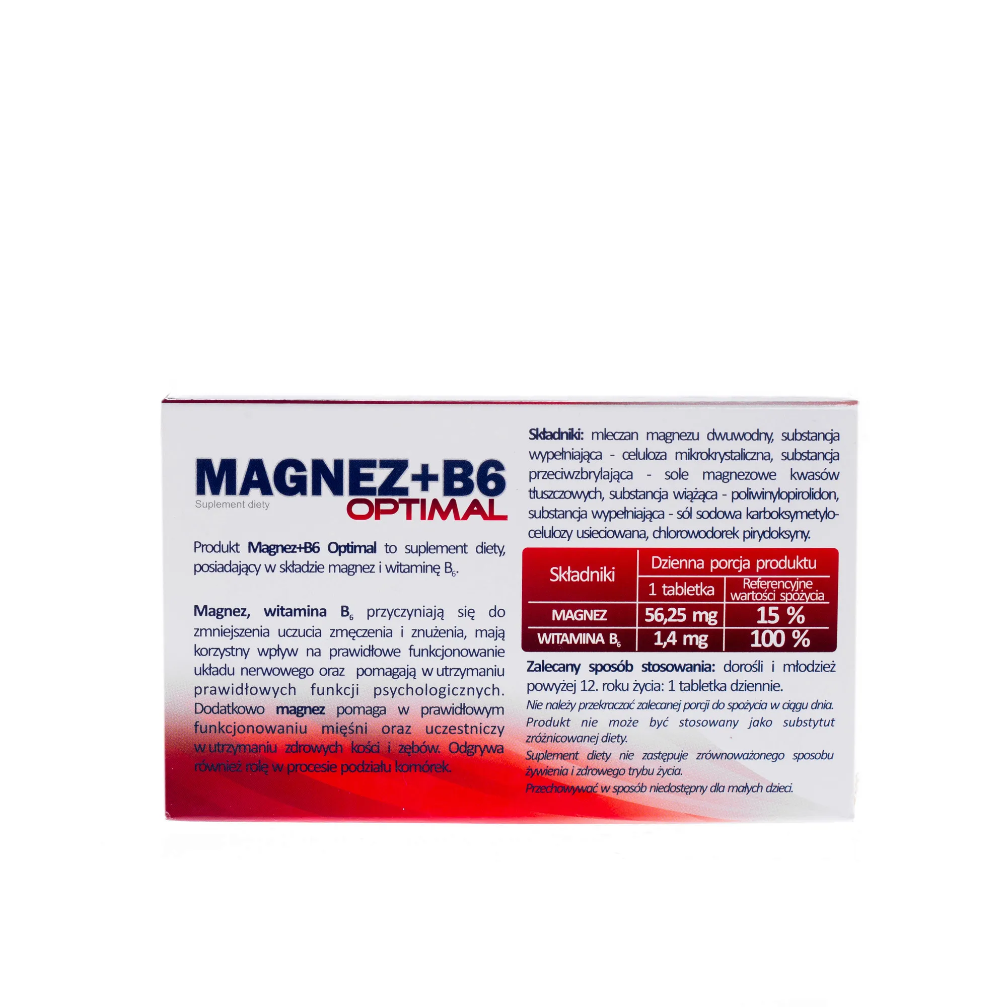 Magnez + B6 Optimal, suplement diety, 100 tabletek 