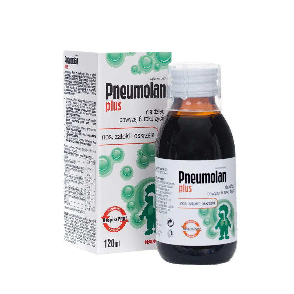 Pneumolan Plus, suplement diety dla dzieci powyżej 6 roku życia, 120 ml