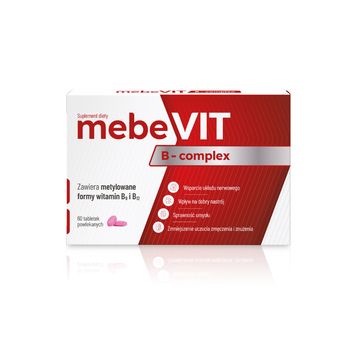 MebeVit B-complex, suplement diety, 60 tabletek powlekanych 