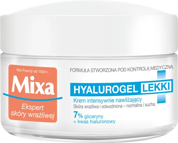 Mixa Hyalurogel, krem intensywnie nawilżający, 50 ml