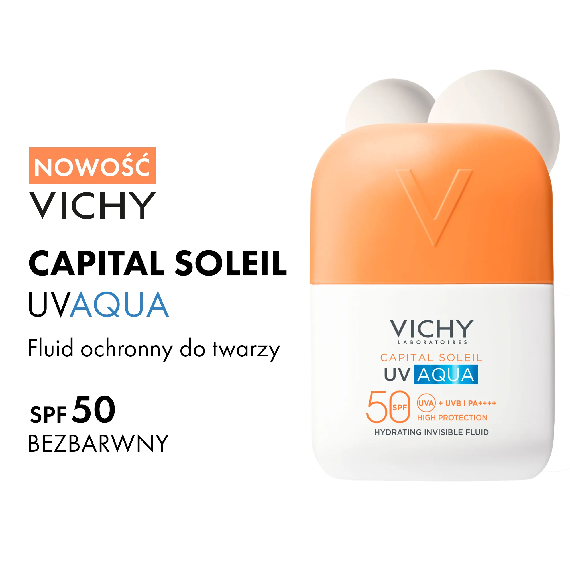 Vichy Capital Soleil UV-Aqua nawilżający niewidzialny fluid SPF 50, 50 ml