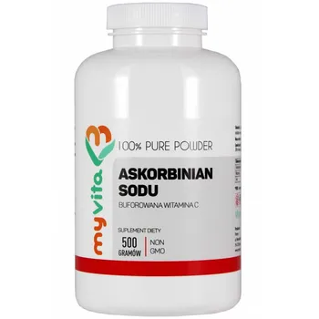 MyVita Askorbinian Sodu (buforowana witamina C), suplement diety, proszek, 500g 