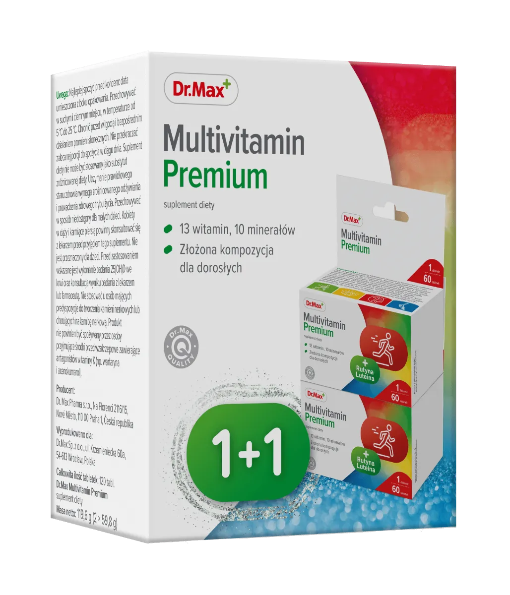 Multivitamin Premium Dr.Max, suplement diety, 60 + 60 tabletek