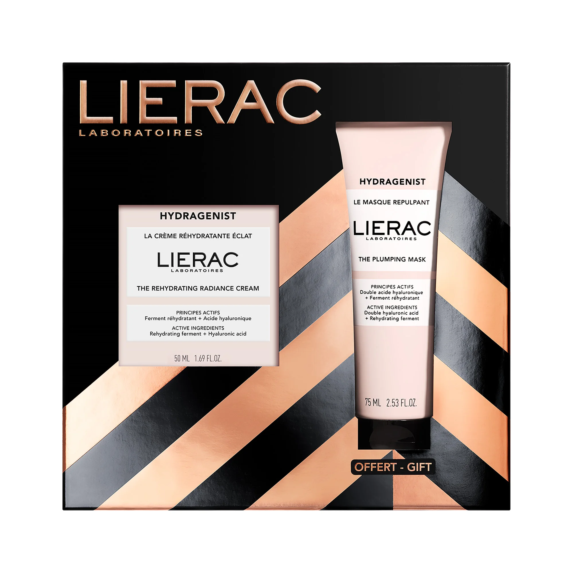 Lierac Hydragenist Zestaw krem, 50 ml + maska nawilżająco-wypełniająca, 75 ml