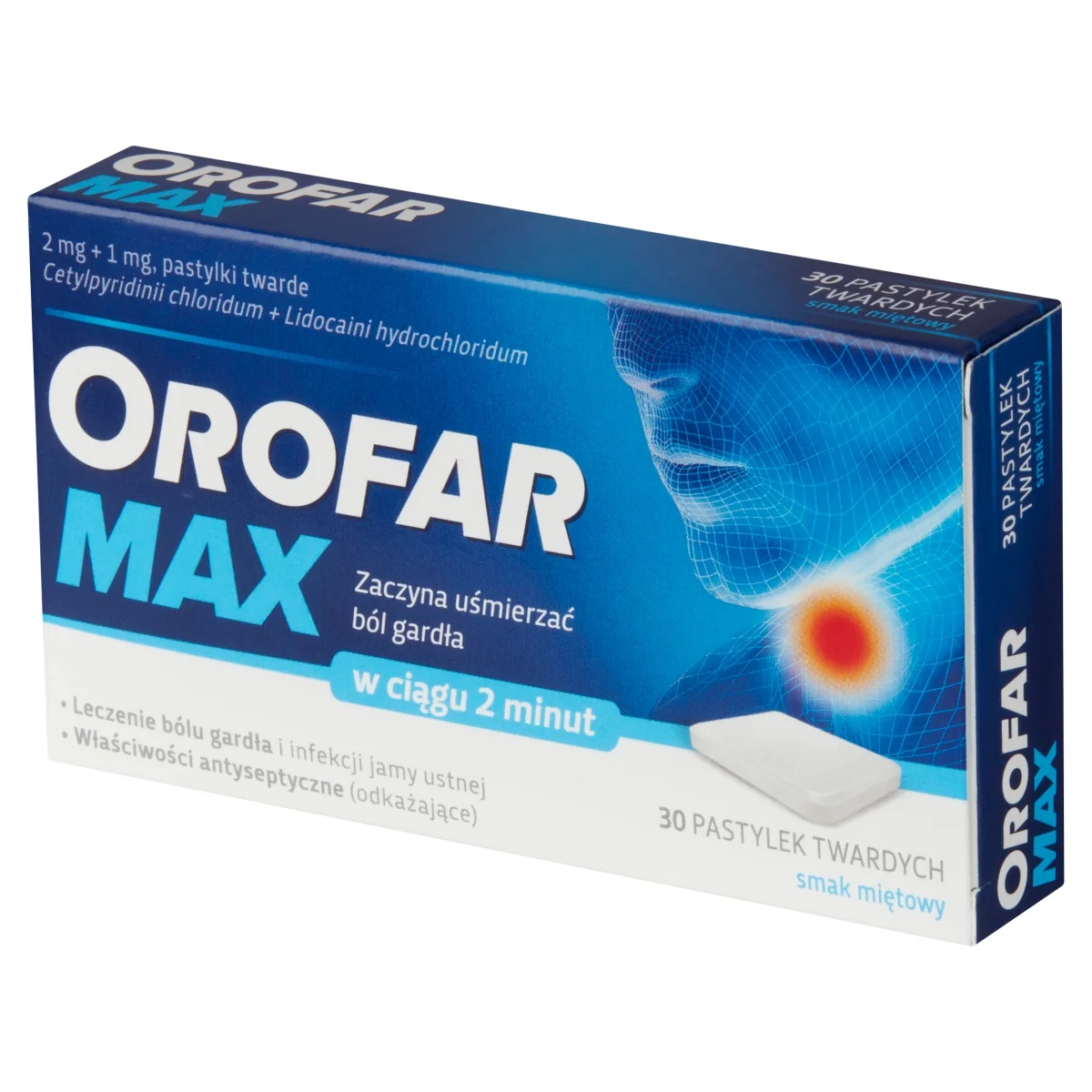 Orofar Max 2 mg + 1 mg 30 pastylek twardych