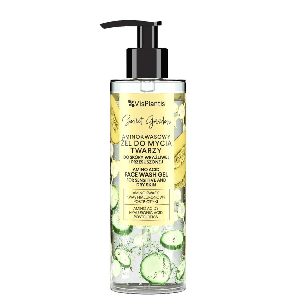 Vis Plantis Secret Garden aminokwasowy żel do mycia twarzy do skóry wrażliwej i przesuszonej, 200 ml