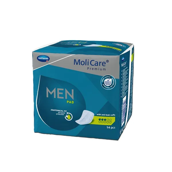 MoliCare Premium Men Pad 3 krople Wkłady anatomiczne chłonne, 14 sztuk