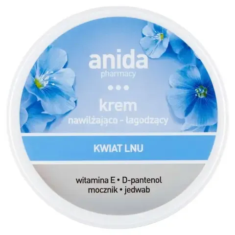 Anida krem nawilżająco-łagodzący, kwiat lnu, 125 ml