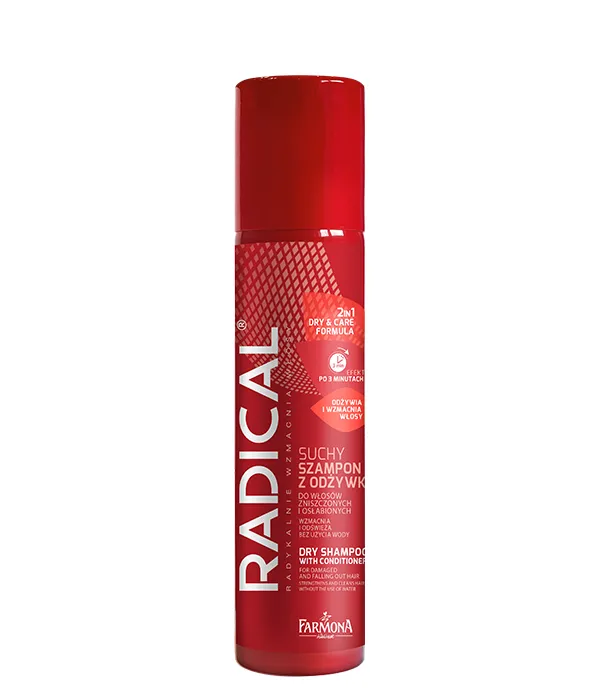 Radical suchy szampon z odżywką do włosów zniszczonych i osłabionych, 180 ml