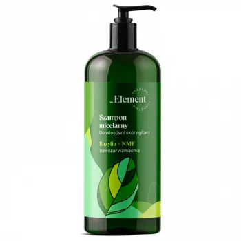 Element, szampon micelarny do włosów i skóry głowy, bazylia + NMF, 500 ml 
