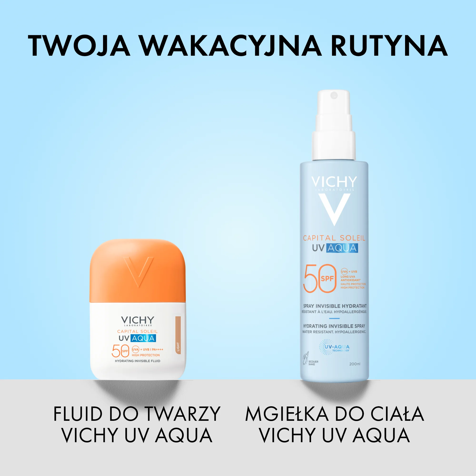 Vichy Capital Soleil UV-Aqua nawilżający fluid koloryzujący SPF 50, 50 ml