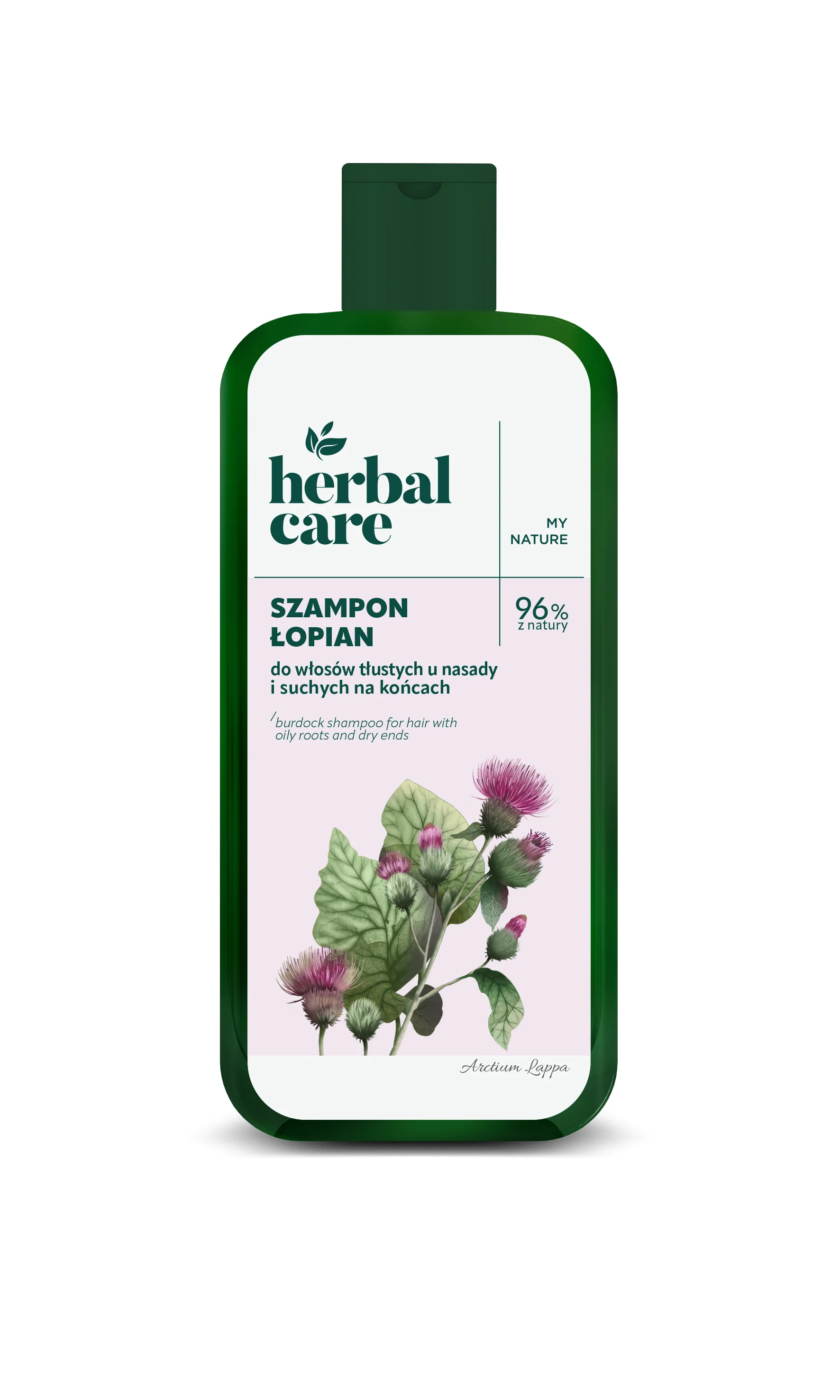 Herbal Care Łopian szampon do włosów tłustych u nasady i suchych na końcach, 330 ml