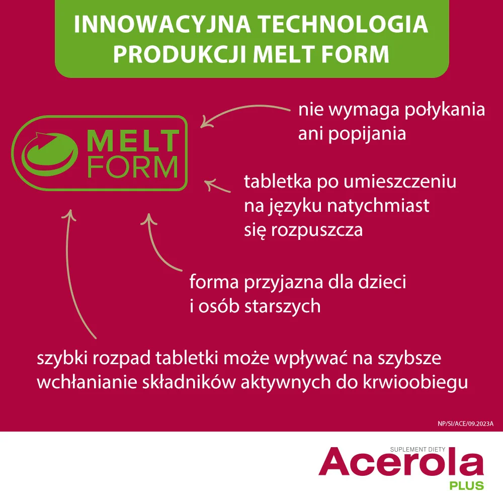 Acerola Plus tabletki do ssania o smaku pomarańczowym, 60 szt.