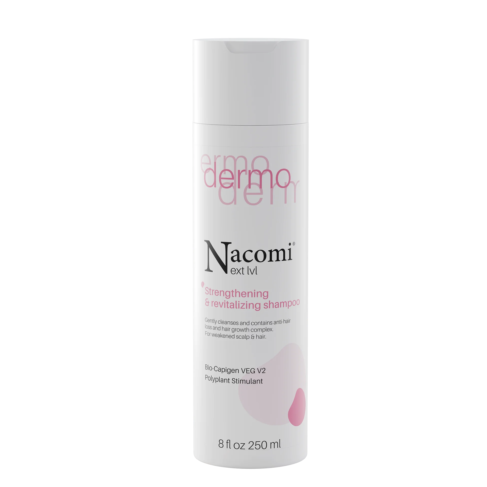 Nacomi Next Lvl Dermo wzmacniający i rewitalizujący szampon do włosów, 250 ml