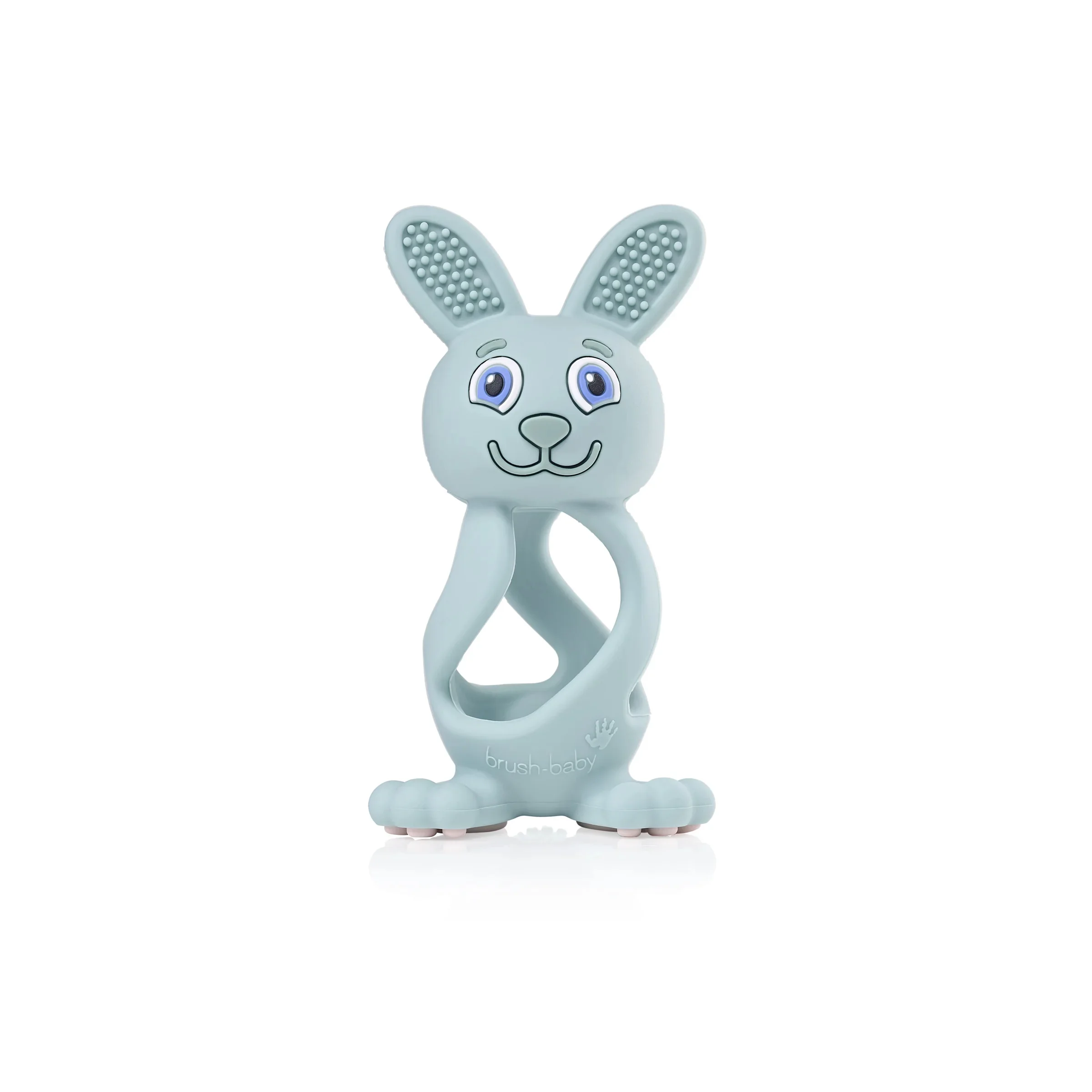 Brush-Baby Bobbie Bunny Teether zabawka-gryzak dla niemowląt Eucalyptus Green, 1 sztuka
