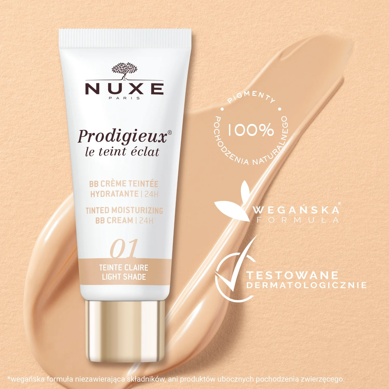 Nuxe Prodigieux® krem BB do twarzy 01 jasny, 30 ml